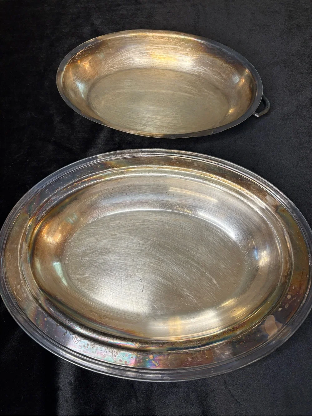 Vintage Oval Silver- Plated Covered Vegetable Dish